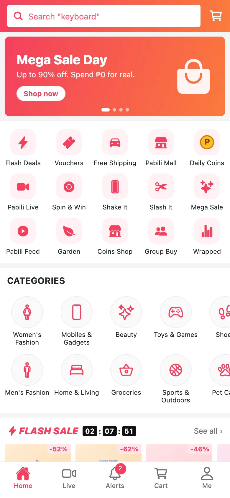 Pabili: Home with deals and games