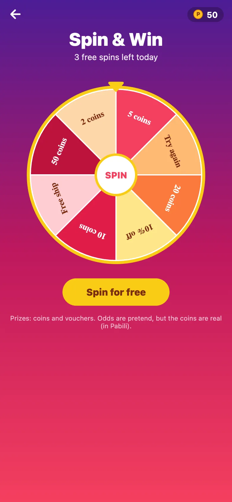 Pabili: Spin and win coins